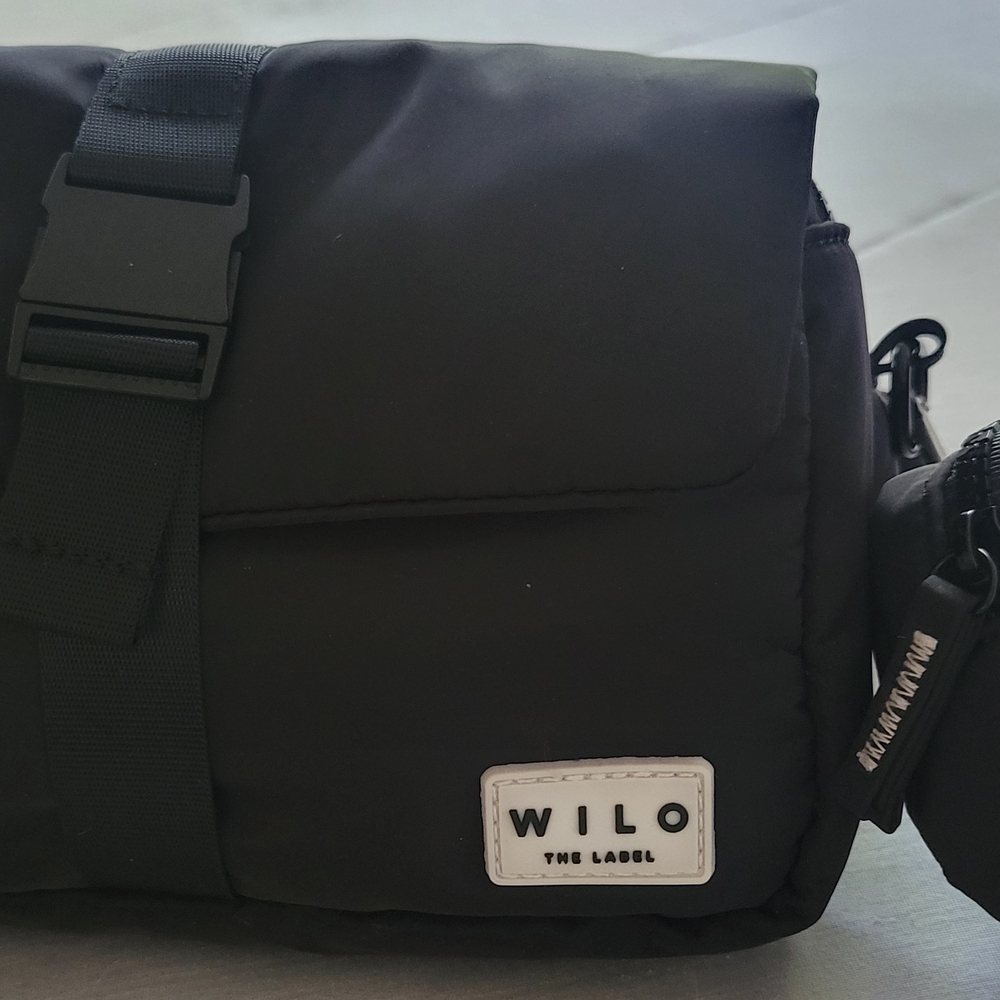 Wilo The Label Nylon Snap Front Waist Bag, Black